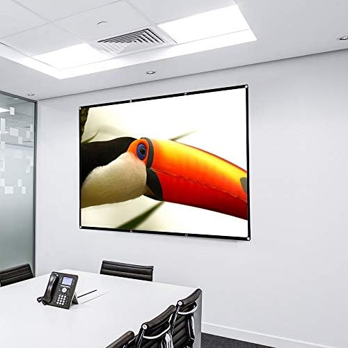 N/A 120 инчен проектор екран 4: 3 преклопен домашен театар Бело преносен 3D HD Home Theater Wallид монтиран