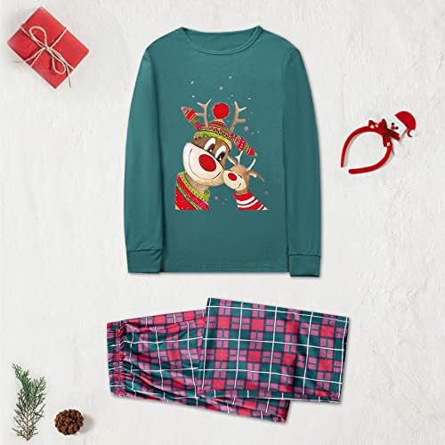 Дизајнер на Дијаго, Божиќни пижами, совпаѓање на маичка со долг ракав и панталони Семеен празник за ноќна ноќ, PJ Nightwear Set смешно
