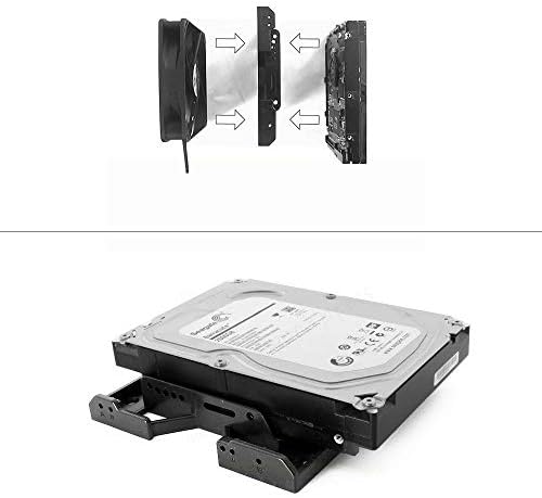 COOBOOK 2pcs 5.25 до 3.5 2.5 SSD HDD Фиока Caddy Случај Адаптер Хард Диск Заливи Држач Ладење Вентилатор Монтажа Држач ЗА КОМПЈУТЕР