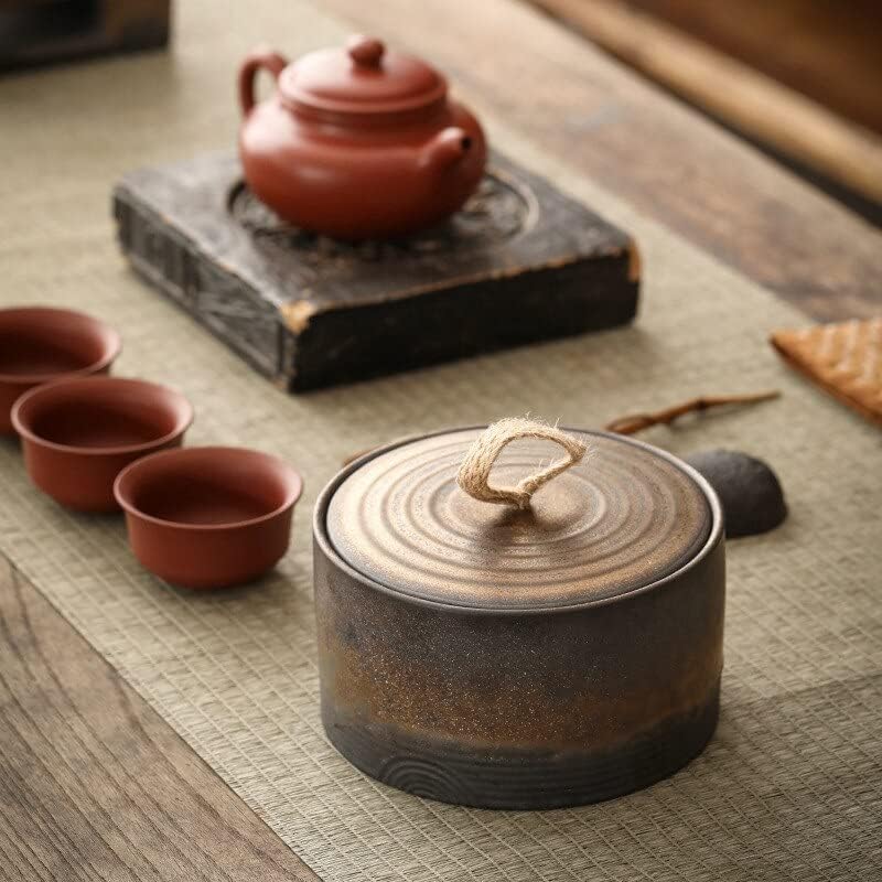 Мали Запечатени Тенџере Јапонски Шеќер Тенџере Запечатени Тенџере Чај Кутија Мандарина Кора Тенџере Керамички Миризливи чај Груба керамика