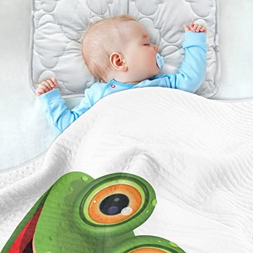 Зелена жаба бебешки ќебиња за момчиња супер меко топло дете ќебиња за девојчиња, лесна креветче ќебе фрли ќебе за момчиња девојчиња за возрасни расадник шетач ново