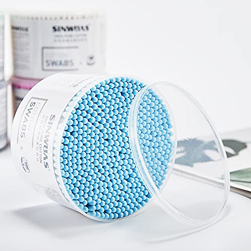 500/1000 парчиња двоглави памучни брисеви за Еднократна Употреба стерилен отстранувач на шминка дезинфекција отстранување на уши памучни