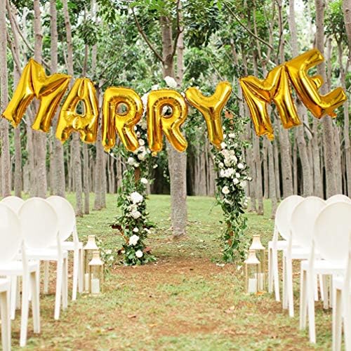 Амосфун Свадба Фолија Балони Се Омажи За Мене Писма Декорација Денот На Вљубените Партија Предлог Балони Свадба Материјали 16