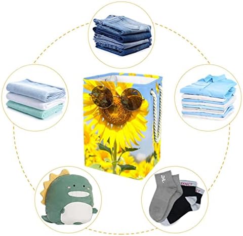 Папки за перење со рачки водоотпорни склопливи алишта за перење за отпадоци за складирање Детска просторија дома Организатор Кул Сончоглед