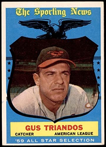 1959 Топс Бејзбол 568 Гус Триандос како голем број одлични од картичките на Микис