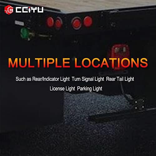 cciyu 5 Парчиња Црвена Страна Маркер Светло 2.5 Круг 4 LED Обичај За Мини Стоп Свртете Ја Опашката На Сопирачката Комплети