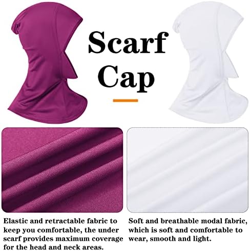 9 парчиња женски Муслин хиџаб цврста боја модална хиџаб капа прилагодлива стрими муслима