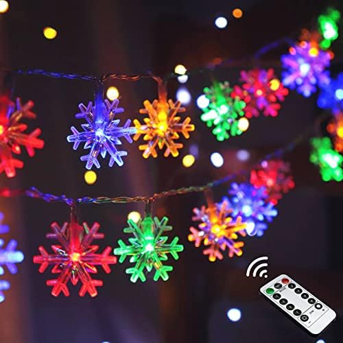Зимати мулти обоени Божиќни светла, 20 ft 40 LED повеќебојни сноповици жици светла батерија оперирана разнобојна самовила светла за спална соба