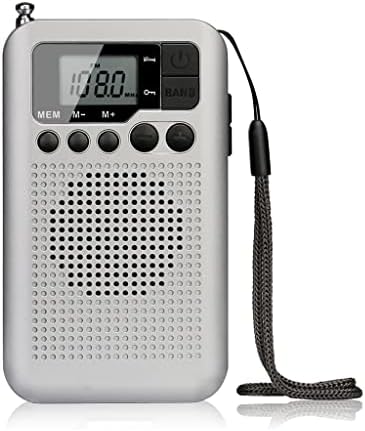 XDCHLK TR106 Преносен FM AM Radio со LCD дисплеј Дигитални слушалки за подесување на слушалките и функцијата на часовникот за поддршка