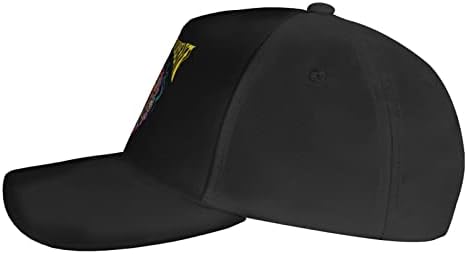 Alandbob String Music Cheese Incience Band Baseball Cap Women Men Прилагодлива големина Водење капа црна