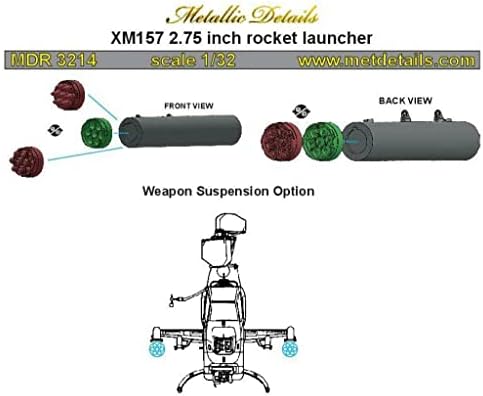 Метални детали за пакет 1/32 MDR3214+MDR3215+MDR3216 XM157, XM158, XM159 2.75 инчен ракета фрлач