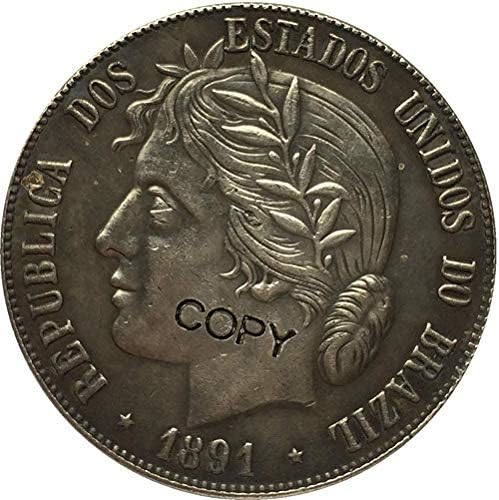 1891 Бразил Монети Копија Копија Орнаменти Собирање Подароци