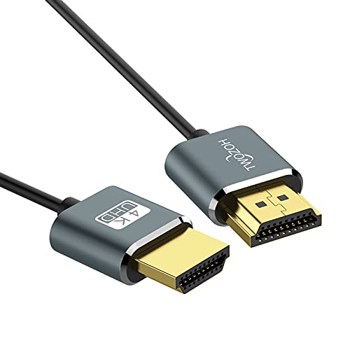 Двозох Флексибилен &засилувач; Тенок HDMI Кабел 1ft 2 Пакет, Ултра Тенок HDMI Кабел Поддржува Голема Брзина 4K@60Hz 18gbps 2160P/1080P