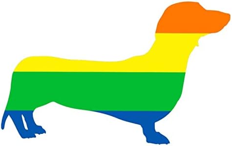 Dachshund Dog Car Decals Виножито кучиња Декларации за геј геј гордост ЛГБТК винил автомобили налепници декорации смешни налепници за браник