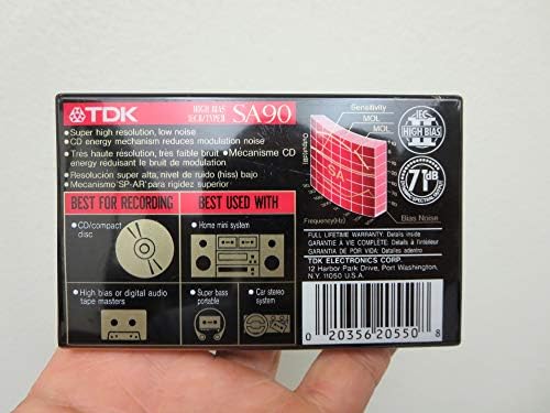 TDK SA 90 минути супер висока резолуција од типот II Аудио касета лента