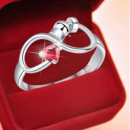 Дванаесет родени камења против вознемиреност декомпресија ротирачки прстен за декомпресија прстен роденденски подароци прстени шарени