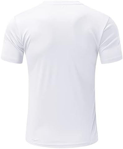 Ubst Mens летни кратки ракави маици Смешни графички печати екипаж за основни маички обични лабави модни тренинзи, врвови на врвови