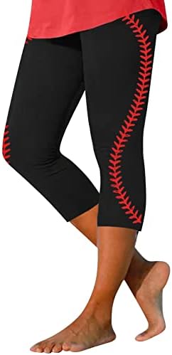 Бејзбол Печатење Јога Тренинг Хеланки За Жени Хеланки Со Висок Струк Ултра Меки Четкани Растегливи Удобни Атлетски Спортски Панталони