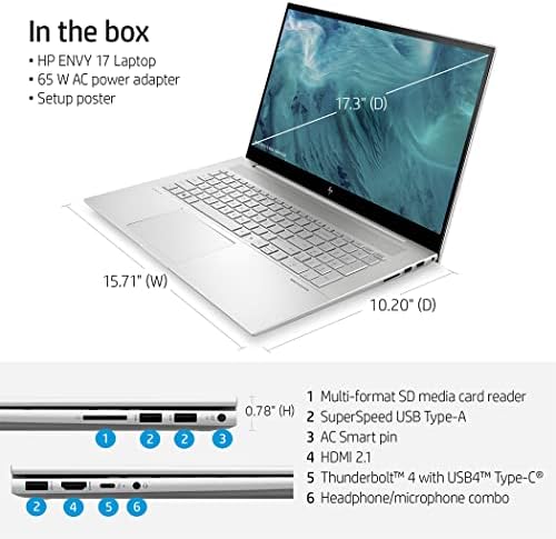 HP Лаптоп Екран На Допир 17 инчен Лаптоп Завист| Intel Core i7 - 1255u Лаптоп| Windows11 Pro| Позадинско Осветлување Тастатура| Игла Пенкало| THUNDERBOLT4 USB TypeC| Wi-Fi 6E| Отпечаток ОД Прст