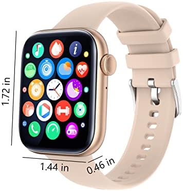 BZDZMQM паметен часовник Повик Примај/бирање, 1.8 инчен HD комплетен екран на допир смарт часовник за андроид и iOS телефони Фитнес часовник