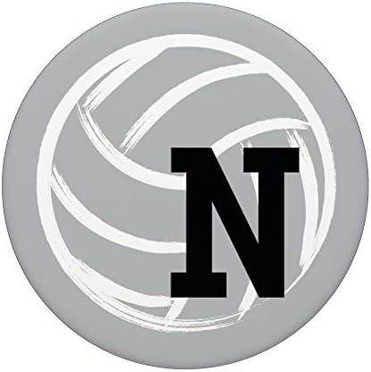Монограм почетен n - сива одбојка со буква n