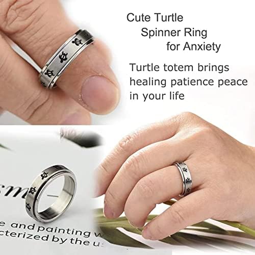 Симпатична прстен на желка за жени за помош на анксиозност прстени Анксиозност прстен против анксиозност стрес прстен смок прстен за жени мажи