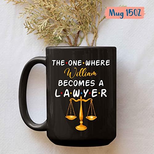Адвокатска кригла, персонализирана кригла кафе за кафе, подароци за адвокат, подарок за кригла за правда за адвокат, судија на адвокат, оној каде