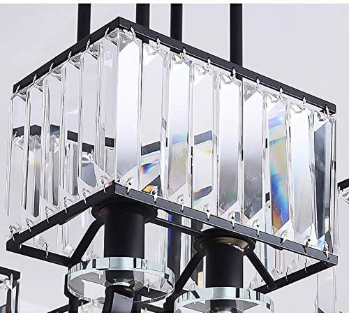 УСИФАЗ Едноставен елегантен чист квадратен кристален тавански светла Ironелезен метал луксузен Е27 лустер трпезарија дневна соба фоаје ходник скалила за приврзоци ?