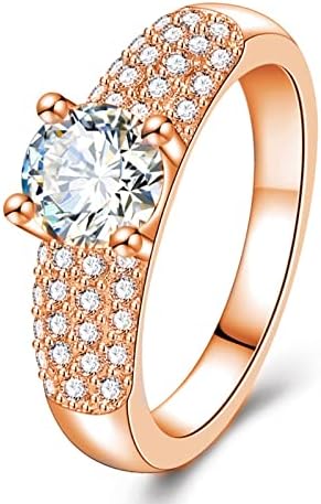 2023 Нов платина позлатен моден прстен увезен розово и сребрен дијамантски розов жолт и дијамантски ангажман прстен женски