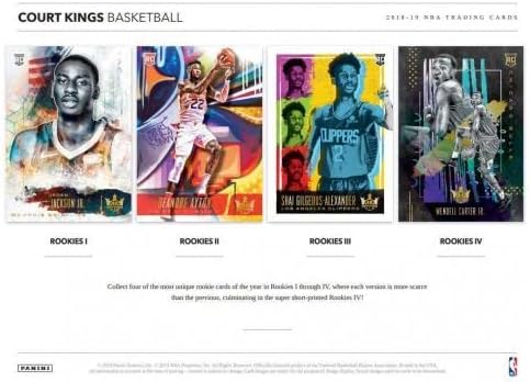 2018/19 Панини Корт Кингс Кошарка за хоби кутија - Восочни пакувања во кошарка