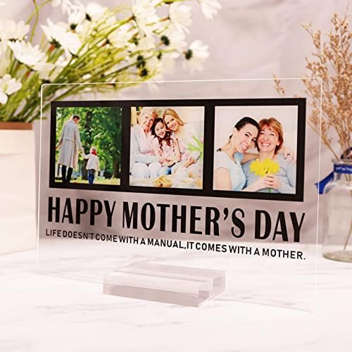 Подарок за Денот на мајката Ден/Мама Фото Рамка Акрилик знак/Денот на мајката кутија за подароци/баба подарок идеја за картички за мајки Ден подарок