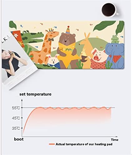 HGVVNM SMART загреана електрична подлога за греење Десктоп 3-брзинска контрола на температурата за затоплување на подлогата за затоплување