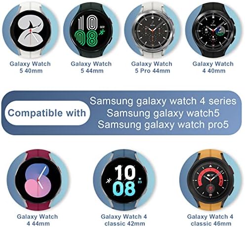 Bminen бендови што се применуваат со Samsung Galaxy Watch 5 Pro Band 45mm/Galaxy Watch 5 бендови 44мм 40мм, меки силиконски ленти
