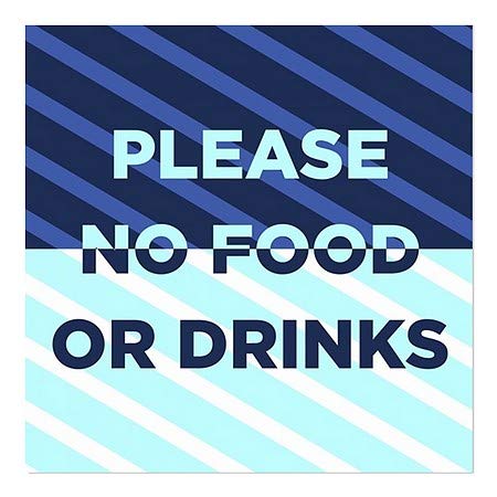 CGSignLab | Ве Молиме Без Храна Или Пијалоци-Ленти Сини Прозорец Прицврстување | 12x12