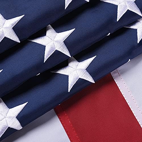 Американско знаме 3x5 ft, САД знамиња на САД на отворено, тешки издржливи, везени starsвезди, зашиени ленти и месинг громови