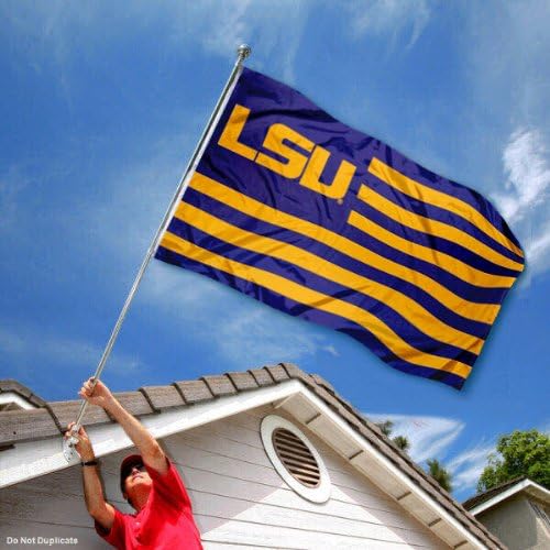 Знамето на starsвездите на државата Луизијана ЛСУ starsвезди и ленти