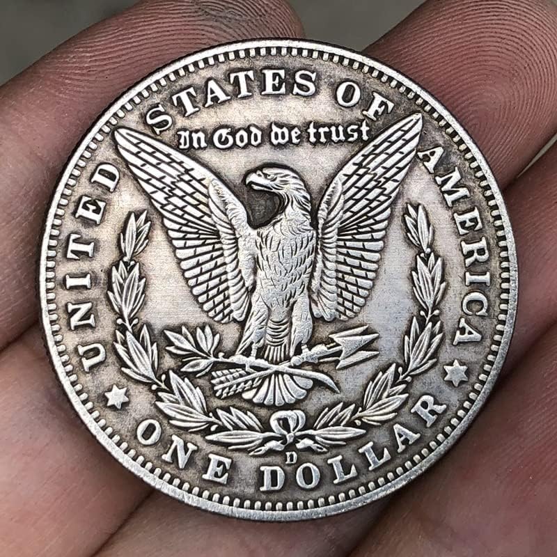 38мм Антички Сребрен Долар МОНЕТА САД Морган Скитник Монета 1921-Д Занает 201