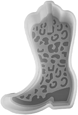Леопард печати каубојски чизми за чизми силиконски свежиот калап рерна безбеден силиконски калап за свежини што прават арома мониста за