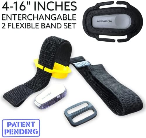 Armband for Dexcom G6 4-16 Инч прилагодлив и флексибилен заштитник на сензорот за заштитник на нозете и опсегот на растот
