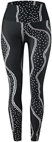 MGBD женски хеланки Беспрекорни задникот кревајќи високи половини јога панталони печатени стомачни контрола на стомакот атлетски удобни спортски