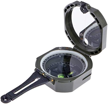 Jahh Compass Висока прецизна џебна транзит геолошки компас скала 0-360 степени лесна, компактна мала и лесна за носење