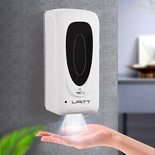 LATT Automatic Sanitizer Sanitizer Dispenser wallид монтирање, диспензерот за спреј за санитација на течни раце, 33oz/1000ml