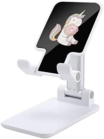 Еднорог јадење вкусни крофни мобилни телефони стојат преклопување на држачот за таблети прилагодливи додатоци за работна површина за биро за биро