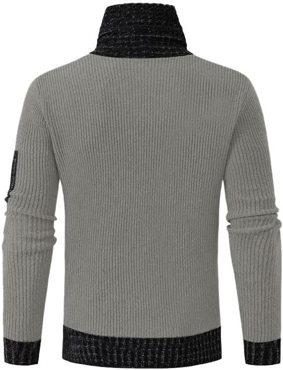Ymosrh mens џемпер плетење пулвер качулка со врвот тенок џемпер со преголеми џемпери за мажи зима