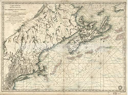 1780 мапа | Канада | Брегови | поморски провинции | Мартими провинции | Наутички графикони | Североисточен С.