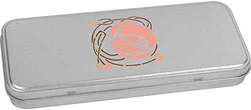 Azeeda 'Stileliled Mackintosh Rose' Metal Hinged Countery Cony / Coster Cox / Storage