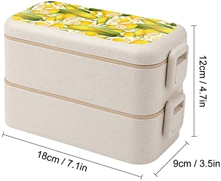 Златна пченка двојно стабилна кутија за ручек бенто модерен бенто контејнер со сет за прибор