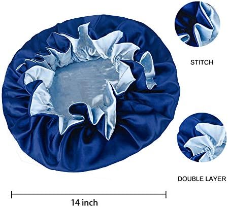 Цврста боја на свиленкаста сатенска капа, капачиња за жени, свиленкаста хауба за кадрава коса, женски обвивка за коса за спиење, двојни