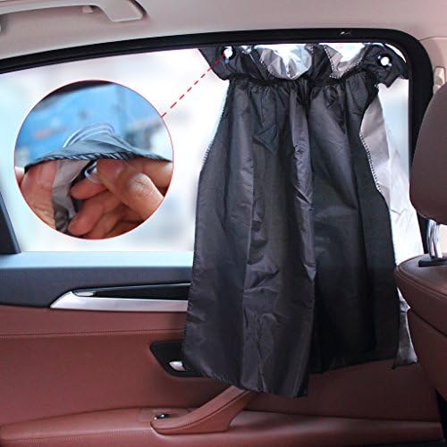 Завеси за автомобили од прозорецот на ефорр, 1 пар за автомобилски прозорец покритие завеса за сонце во сенка УВ заштитник за приватност бебе