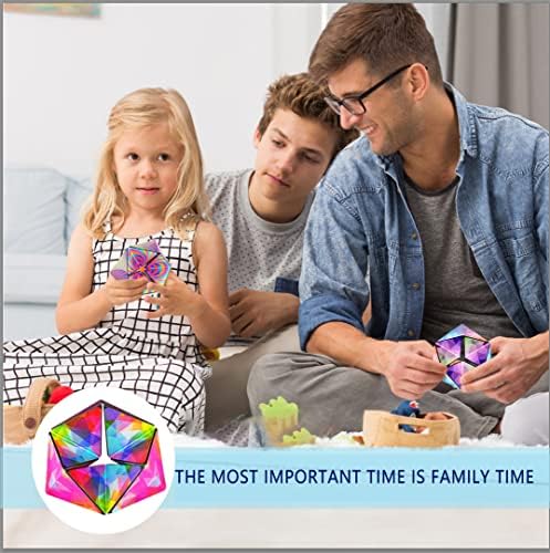 Kaleidocycle fidget коцка за деца, Infinity Flips Magic Cube за возрасните да останат мирни и анксиозност против депресија Fidget fidget